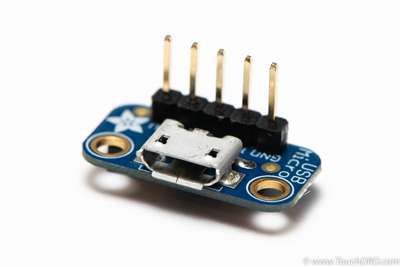 USB Mini-B Breakout Board with 5-Pin Header