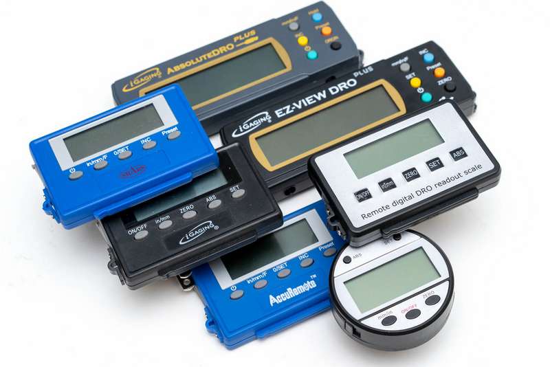 Picture of some of the supported Capacitive DRO Scales